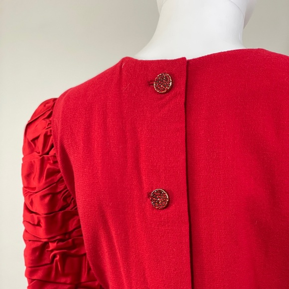 Vintage Bill Blass Dress with Statement Ruched Sleeves - Picture 7 of 16